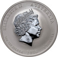 4. Australia, Elżbieta II, 1 dolar 2016 P, Rok Małpy, 1 Oz Ag999