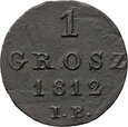 118. Polska, Księstwo Warszawskie, 1 grosz 1812 IB, #PW
