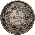 Francja, 5 franków 1874 K, Herkules