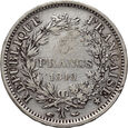 Francja, 5 franków 1849 A, Herkules