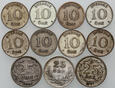 116. Szwecja, Oskar II/Gustaw V, zestaw 11 monet z lat 1905-1942
