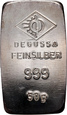 Sztabka srebrna, Degussa, 50 g, Ag999