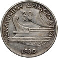 52. Grecja, 20 drachm 1930