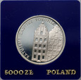 Polska, PRL, 5000 złotych 1989, Ratujemy Zabytki Torunia