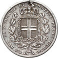 Włochy, Sardynia, Karol Albert, 5 lirów 1836 P, Genua