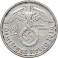 Niemcy, III Rzesza, 2 marki 1936 G, Paul von Hindenburg