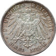 Niemcy, Prusy, Wilhelm II, 3 marki 1910 A, #SB