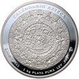 Meksyk, 100 pesos 2015, Kalendarz Aztecki, 1 kg Ag999, rzadkie