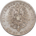 Niemcy, Bawaria, Ludwik II, 2 marki 1876 D