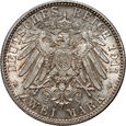 7. Niemcy, Bawaria, Otto, 2 marki 1911 D