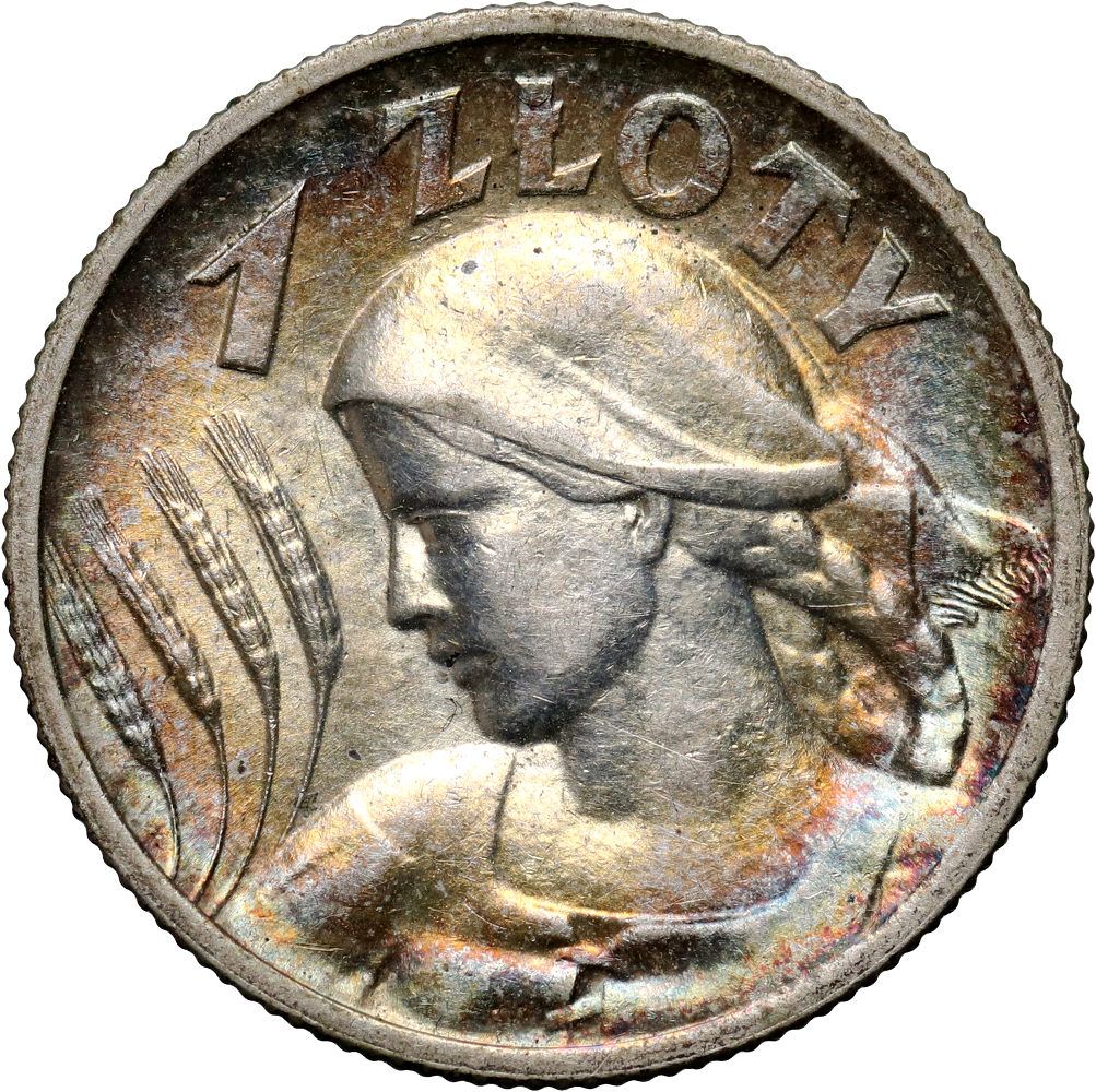 II RP, 1 złoty 1925, Żniwiarka