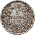 Francja, 5 franków 1875 A, Herkules