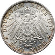 14. Niemcy, Bawaria, Ludwik III, 3 marki 1914 D