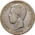 Hiszpania, Amadeusz I, 5 peset 1871 SDM