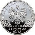 Polska, III RP, 20 złotych 2008, Sokół Wędrowny