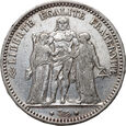 52. Francja, 5 franków 1874 A, Herkules