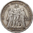 50. Francja, 5 franków 1874 K, Herkules