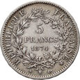 50. Francja, 5 franków 1874 K, Herkules