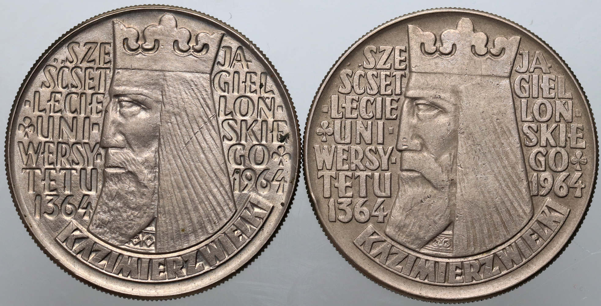 14. Polska, PRL, 2 x 10 złotych 1964, Kazimierz Wielki
