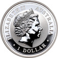 12. Australia, Elżbieta II, 1 dolar 2004, Rok Małpy, 1 Oz Ag999