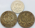9. Polska, II RP, zestaw 3 monet 1932-1934, Głowa Kobiety