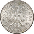 49. Polska, II RP, 5 złotych 1933, Głowa Kobiety