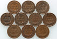 84. USA, zestaw 10 x cent 1891-1907, Indianin, Indian Head Cent