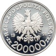 8. Polska, III RP, 200000 złotych 1991, 200. Rocznica Konstytucji