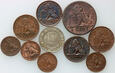 17. Belgia, zestaw 10 monet z lat 1842-1919