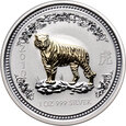 16. Australia, Elżbieta II, 1 dolar 2007, Rok Tygrysa, 1 Oz Ag999
