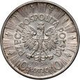 56.  II RP, 10 złotych 1934, Józef Piłsudski, rzadszy rocznik