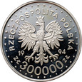 320. Polska, III RP, 300000 złotych 1994, Maksymilian Kolbe, #T