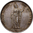 Włochy, Lombardia, 5 lirów 1848 M, Milan