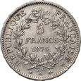 Francja, 5 franków 1875 A, Herkules