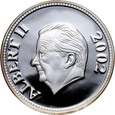 31. Belgia, Albert II, 1 uncja srebra 2002