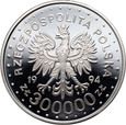 109.  Polska, III RP, 300000 złotych 1994, Maksymilian Kolbe