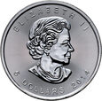 17. Kanada, Elżbieta II, 5 dolarów 2014, Liść Klonu, 1 Oz Ag999