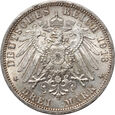 52. Niemcy, Prusy, Wilhelm II, 3 marki 1913 A, Uniform