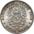 25. Niemcy, Prusy, Fryderyk III, 2 marki 1888 A