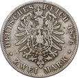 Niemcy, Bawaria, Ludwik II, 2 marki 1876 D