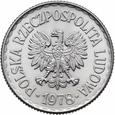 PRL, POLSKA 1 ZŁOTY  1978 r. BEZ ZNAKU MENNICY