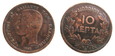 8046. GRECJA, 10 LEPTA, 1882,  śr. 30mm