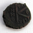 5136. BIZANCJUM, JUSTYNIAN I (527-565),1/2 FOLISA