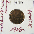 H853.  PRL, POLSKA, 2 złote 1986 DESTRUKT