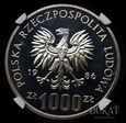  Srebrna moneta 1000 zł 1986 r. - Sowa - PRÓBA
