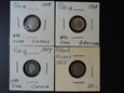 Lot. monet 1/10 guldena 1944,48,57 i 10 centów 1885 rok.