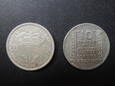 Lot. 2 sztuk monet 10 Franków 1933 r. 20 Franków 1935 r.