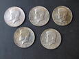 Lot 5 szt. monet 1/2 dolara Kennedy 1968 rok 