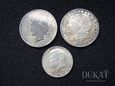 Lot 3 szt. srebrnych monet USA - 2 x 1 Dolar + 1 x Half Dolar