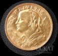 Złota moneta 20 Franków 1935 r -  HELVETIA - Szwajcaria. 
